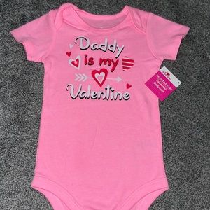 NWT 18 Month Girls Daddy is My Valentine Bodysuit